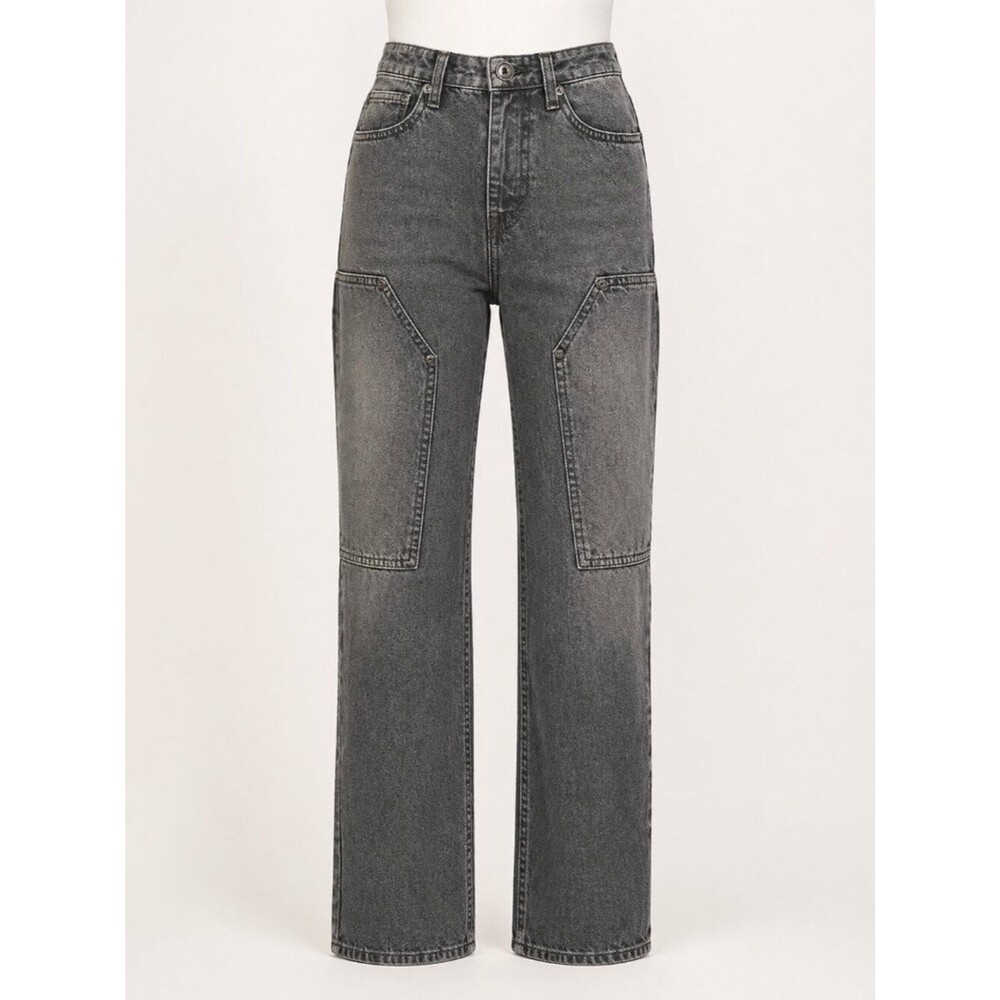 Wild Fable Easy Rigid High Rise Straight Jeans Black Size 4 NWT